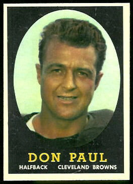 Don Paul 1958 Topps football card