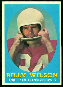 Billy Wilson 1958 Topps football card