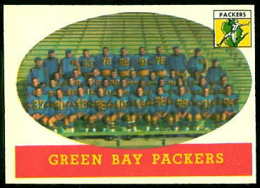 Green Bay Packers Team 1958 Topps football card