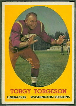 Torgy Torgeson 1958 Topps football card Torgy Torgeson 1958 Topps football card