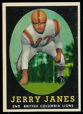 Jerry Janes 1958 Topps CFL football card