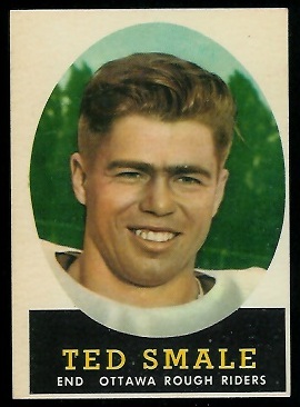 Ted Smale 1958 Topps CFL football card