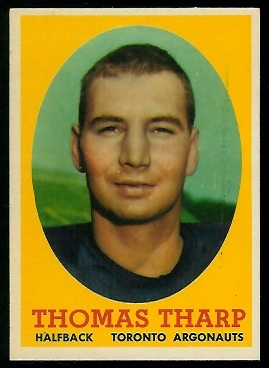 Corky Tharp 1958 Topps CFL football card