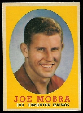 Joe Mobra 1958 Topps CFL football card