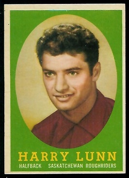 Harry Lunn 1958 Topps CFL football card