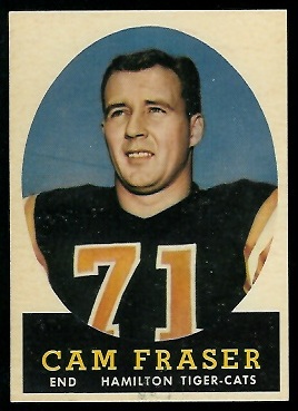 Cam Fraser 1958 Topps CFL football card