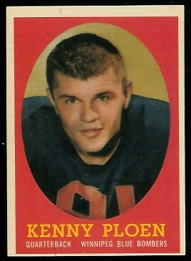 Ken Ploen 1958 Topps CFL football card Ken Ploen 1958 Topps CFL football card
