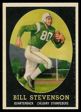 Bill Stevenson 1958 Topps CFL football card
