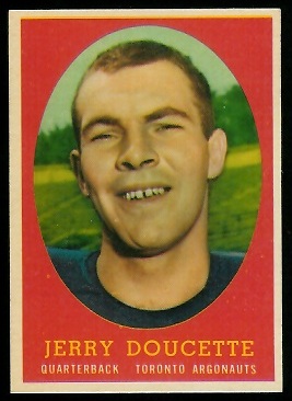 Jerry Doucette 1958 Topps CFL football card