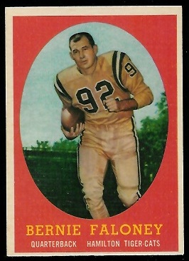 Bernie Faloney 1958 Topps CFL football card