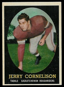 Jerry Cornelison 1958 Topps CFL football card