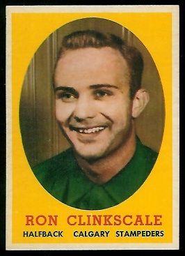 Ron Clinkscale 1958 Topps CFL football card