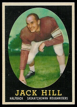 Jack Hill 1958 Topps CFL football card