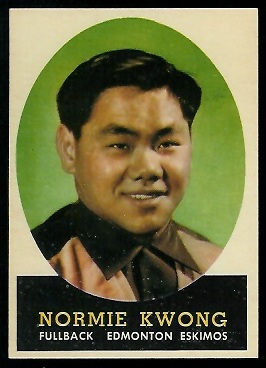 Normie Kwong 1958 Topps CFL football card