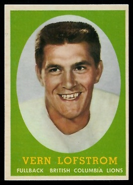 Vern Lofstrom 1958 Topps CFL football card