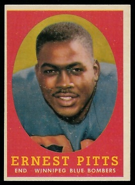 Ernie Pitts 1958 Topps CFL football card Ernie Pitts 1958 Topps CFL football card