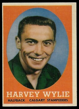 Harvey Wylie 1958 Topps CFL football card