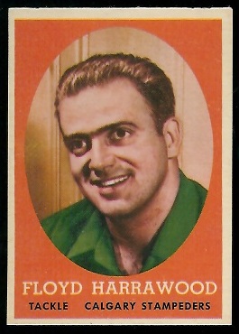 Floyd Harrawood 1958 Topps CFL football card