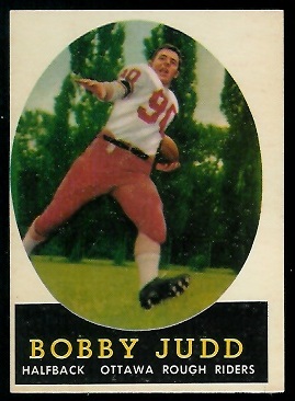 Bobby Judd 1958 Topps CFL football card