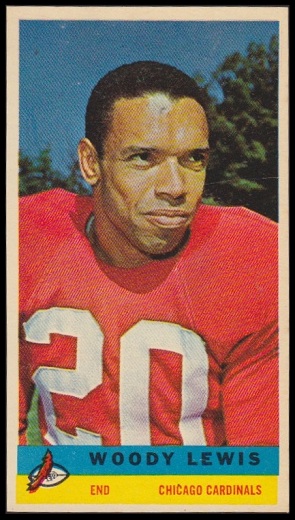 Woodley Lewis 1959 Bazooka football card Woodley Lewis 1959 Bazooka football card
