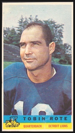 Tobin Rote 1959 Bazooka football card Tobin Rote 1959 Bazooka football card
