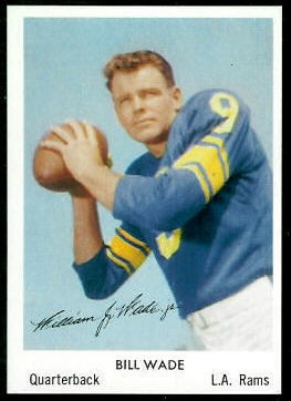 Bill Wade 1959 Bell Brand Rams football card