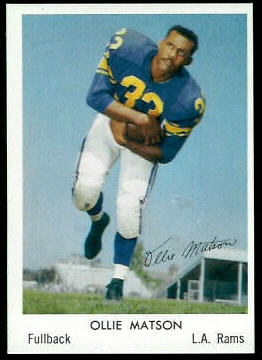 Ollie Matson 1959 Bell Brand Rams football card Ollie Matson 1959 Bell Brand Rams football card