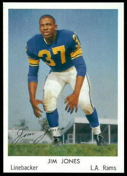 Jim Jones 1959 Bell Brand Rams football card