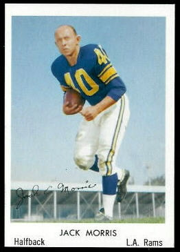 Jack Morris 1959 Bell Brand Rams football card