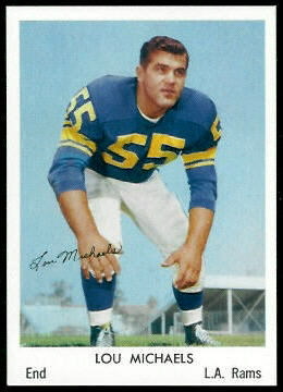 Lou Michaels 1959 Bell Brand Rams football card