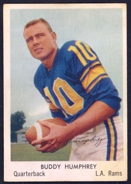 Buddy Humphrey 1959 Bell Brand Rams football card