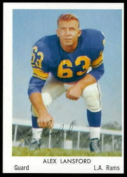 Buck Lansford 1959 Bell Brand Rams football card