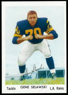 Gene Selawski 1959 Bell Brand Rams football card