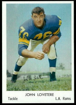 John LoVetere 1959 Bell Brand Rams football card