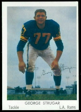 George Strugar 1959 Bell Brand Rams football card George Strugar 1959 Bell Brand Rams football card