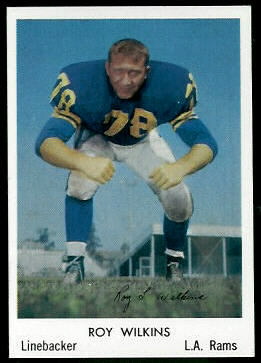 Roy Wilkins 1959 Bell Brand Rams football card