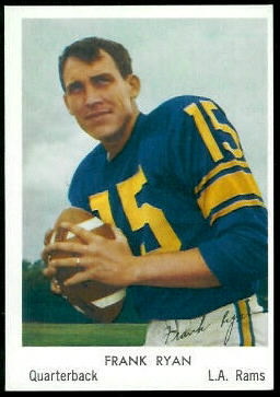 Frank Ryan 1959 Bell Brand Rams football card