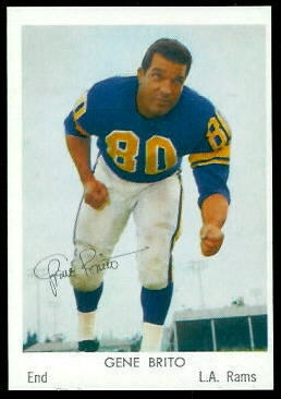 Gene Brito 1959 Bell Brand Rams football card