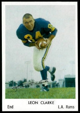 Leon Clarke 1959 Bell Brand Rams football card