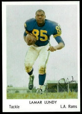 Lamar Lundy 1959 Bell Brand Rams football card