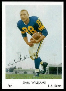 Sam Williams 1959 Bell Brand Rams football card