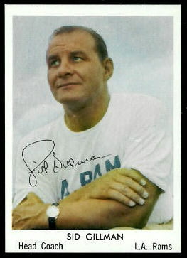 Sid Gillman 1959 Bell Brand Rams football card