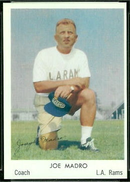 Joe Madro 1959 Bell Brand Rams football card