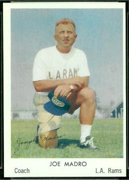 Joe Madro 1959 Bell Brand Rams football card Joe Madro 1959 Bell Brand Rams football card