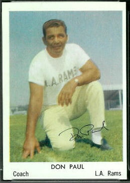 Don Paul 1959 Bell Brand Rams football card