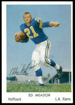 Ed Meador 1959 Bell Brand Rams football card