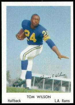 Tom Wilson 1959 Bell Brand Rams football card