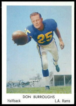 Don Burroughs 1959 Bell Brand Rams football card