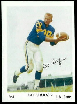 Del Shofner 1959 Bell Brand Rams football card