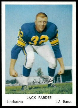 Jack Pardee 1959 Bell Brand Rams football card